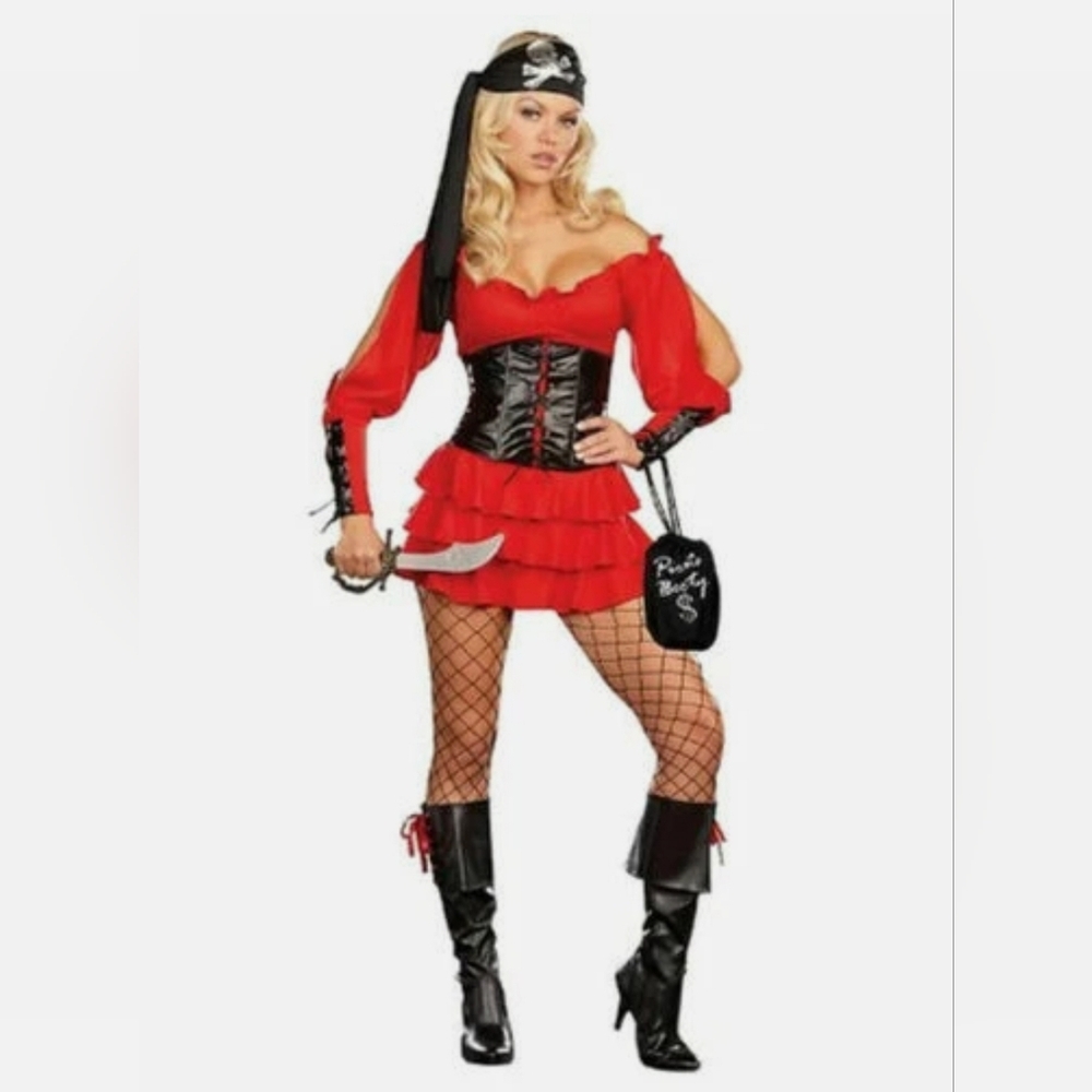Scarlet Pirate Mini Dress